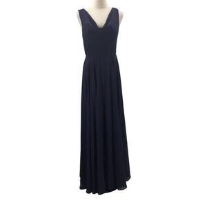 AW BRIDAL 6 S dark navy 2pc mother of bride formal party gala maxi dress NEW B81